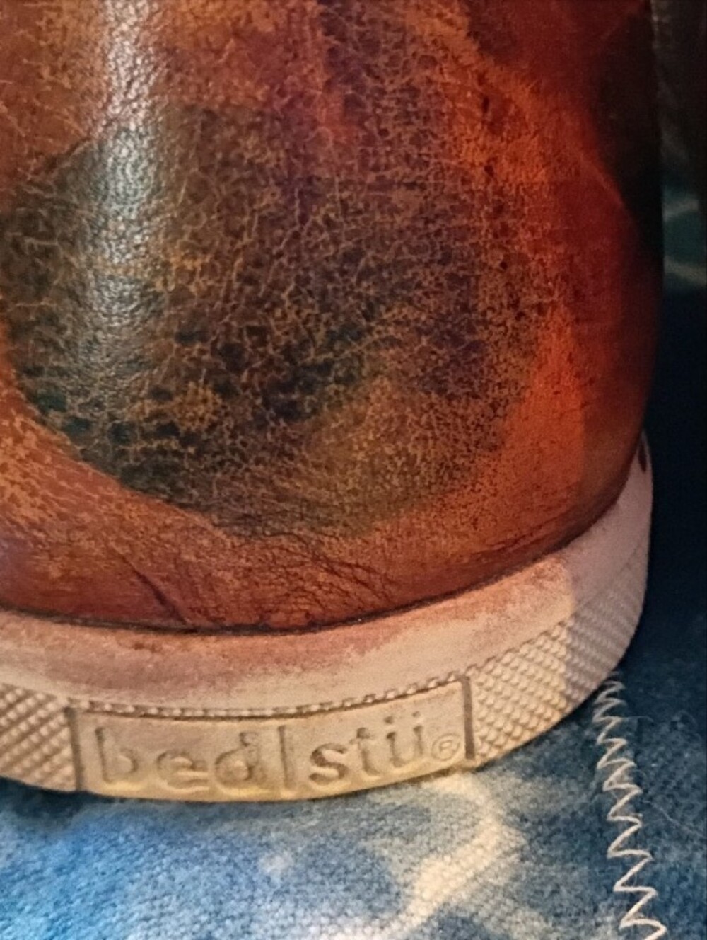 BED|STU Men's Cognac Leather Lace-Up Boots - Picture 15 of 15